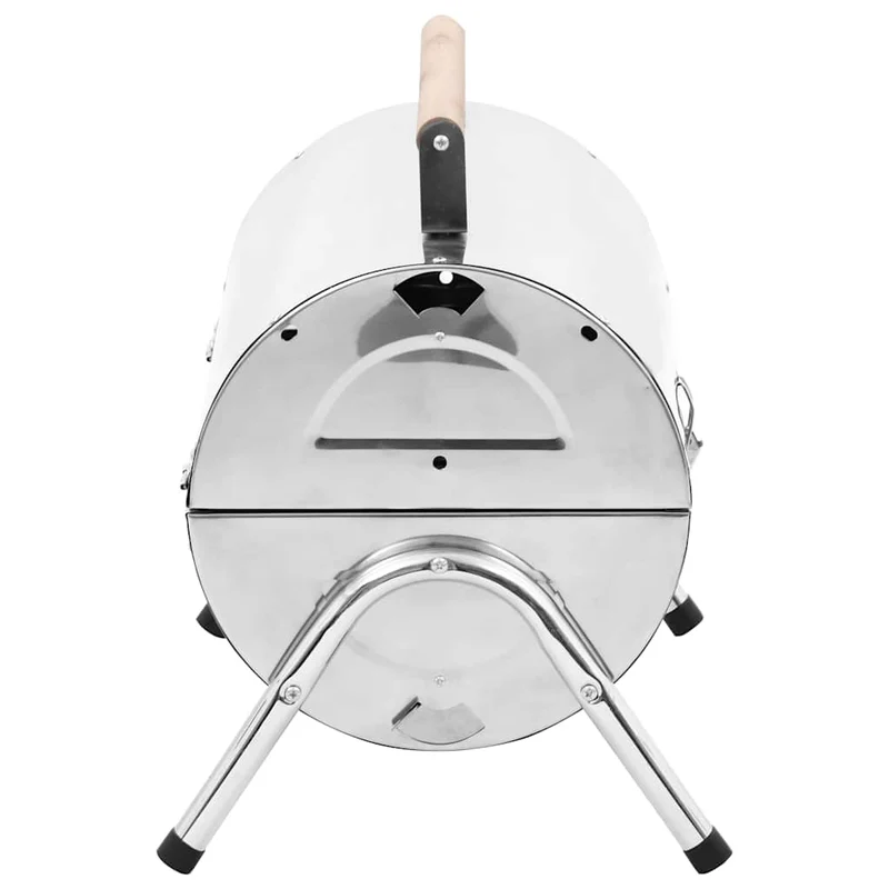 Campinggrill Edelstahl Holzkohlegrill Tragbar mit Deckel BBQ Grill