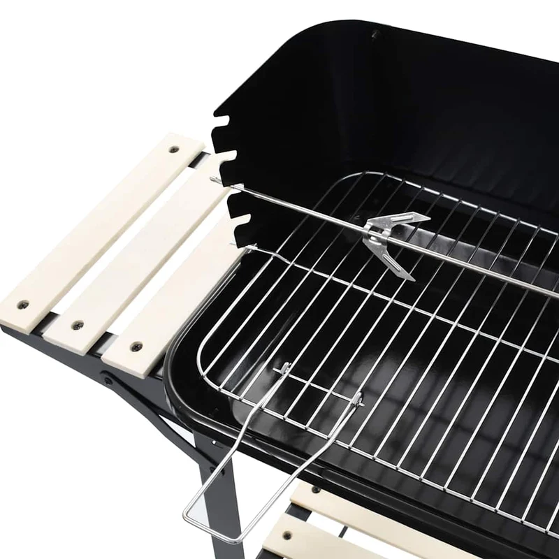 Holzkohlegrill Standgrill höhenverstellbar mit Ablagen und Rädern