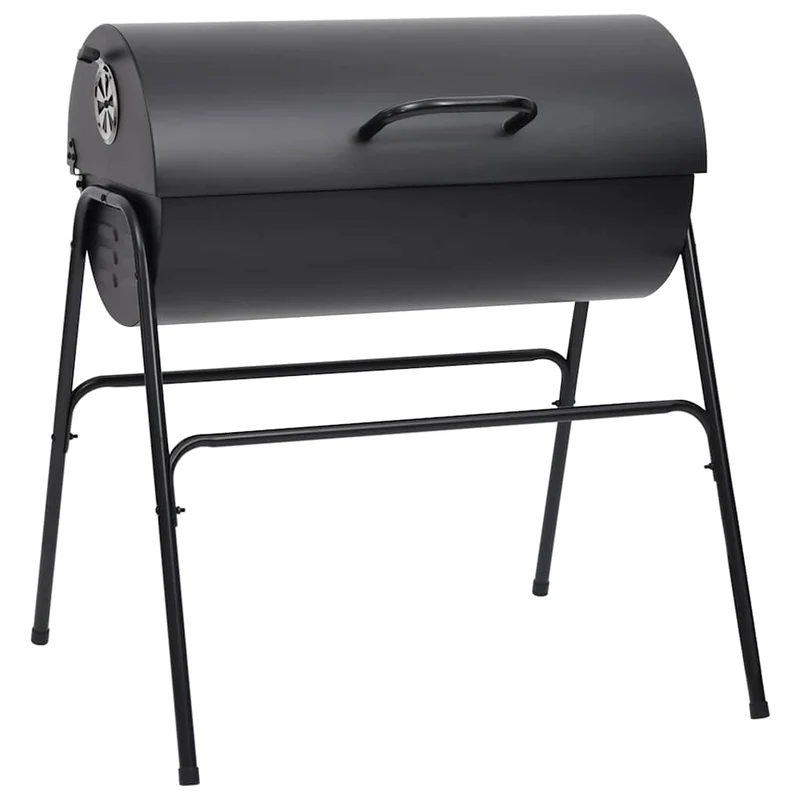 Holzkohlegrill XXL Grillwagen BBQ Grill mit Deckel Warmhalterost