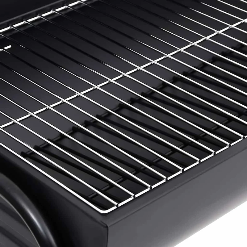 Holzkohlegrill XXL Grillwagen BBQ Grill mit Deckel Warmhalterost
