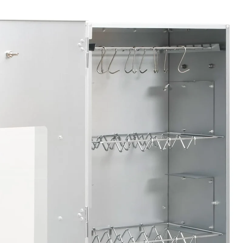 Räucherofen 1 kg Räuchermehl Smoker 44,5 x 29 x 110 cm Räucherschrank verzinkt