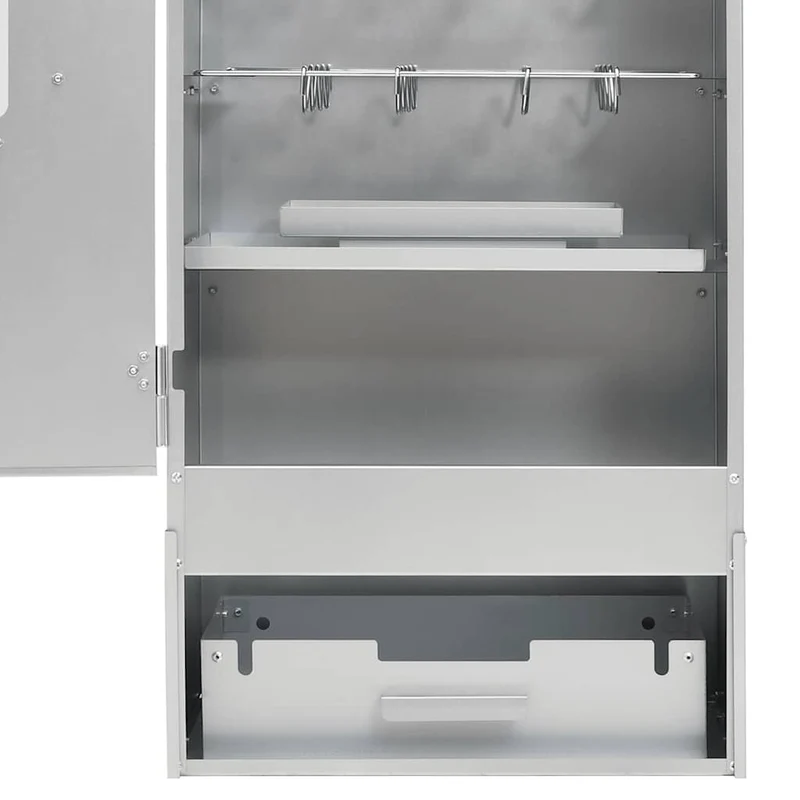 Räucherofen 1 kg Räuchermehl Smoker 44,5 x 29 x 110 cm Räucherschrank verzinkt