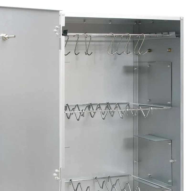 Räucherofen mit Räuchermehl Smoker 44,5x29x110 cm Stahl Räucherschrank