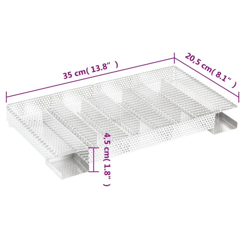 Kaltrauchgenerator 8-Kammer 35x20,5x4,5 cm Edelstahl Rauchgenerator Räucherofen