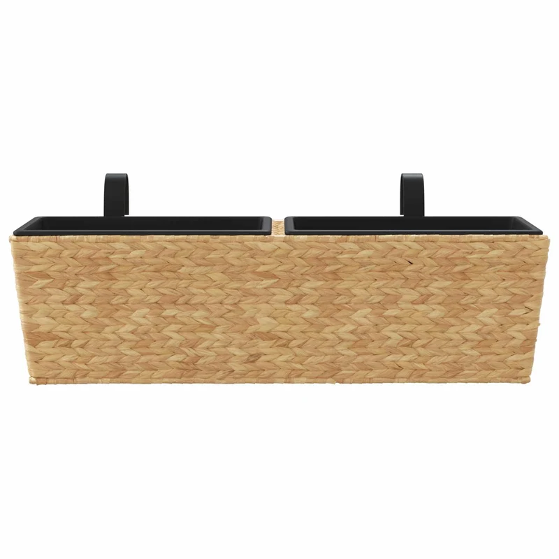 Pflanzkübel 2 Stk. Wasserhyazinthe 80x20x18 cm Braun Balkonkasten