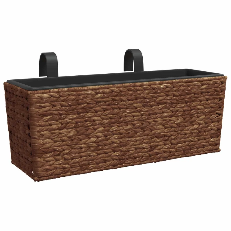 Balkon-Blumenkasten Pflanzkübel 2 Stk. Wasserhyazinthe Braun 60 cm