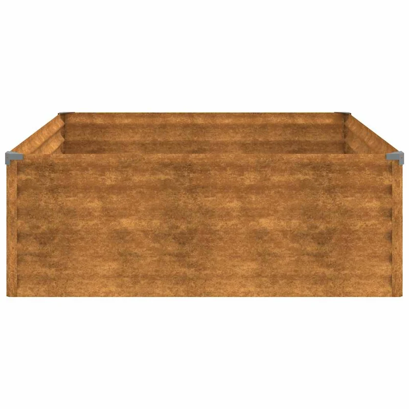 Hochbeet 100x100x36 cm Cortenstahl rostig Pflanzbeet Pflanzkasten