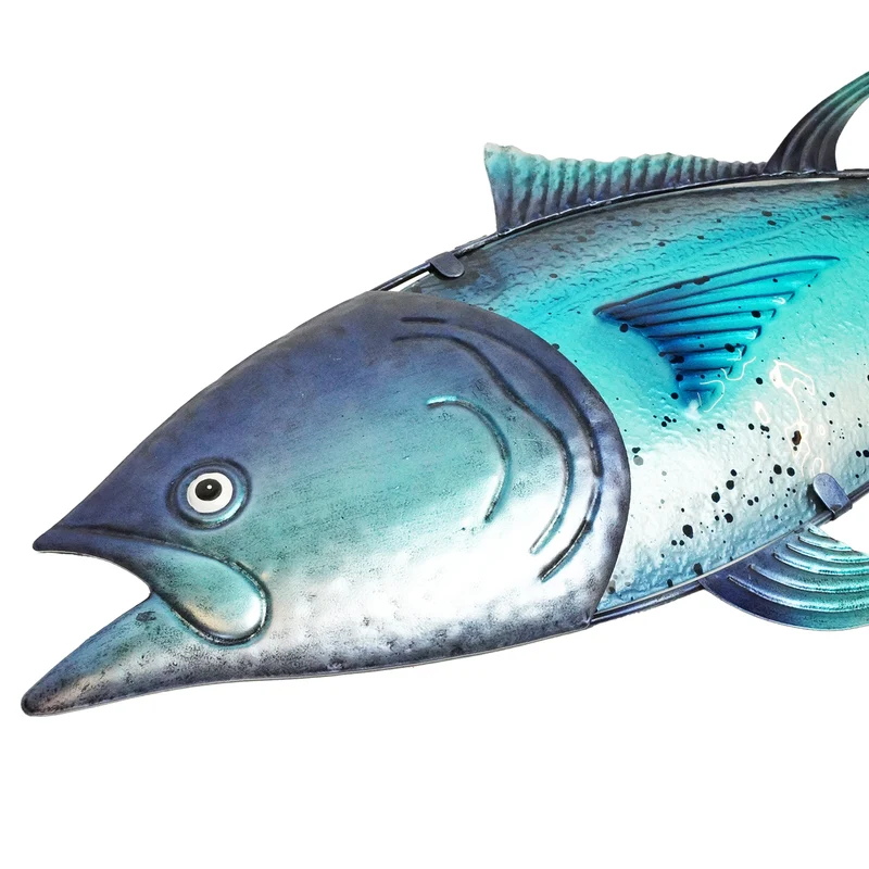 Eurocatch Thunfisch-Wanddekor-Set – 80 cm 3D Metall & Glas