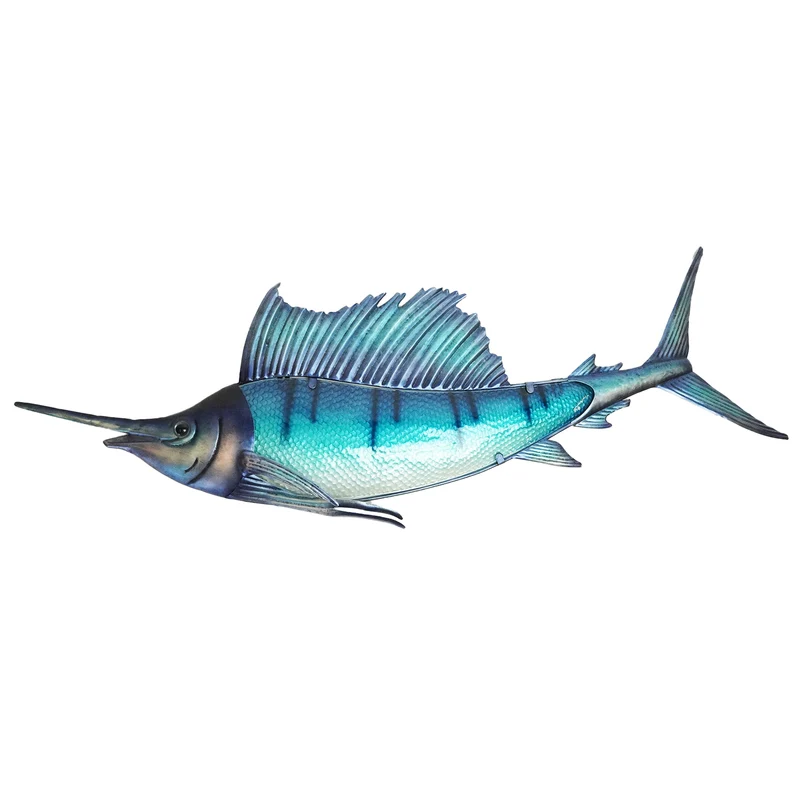 Eurocatch Big Game Wanddekor-Set – 4 Fische 3D Metall & Glas 40 cm