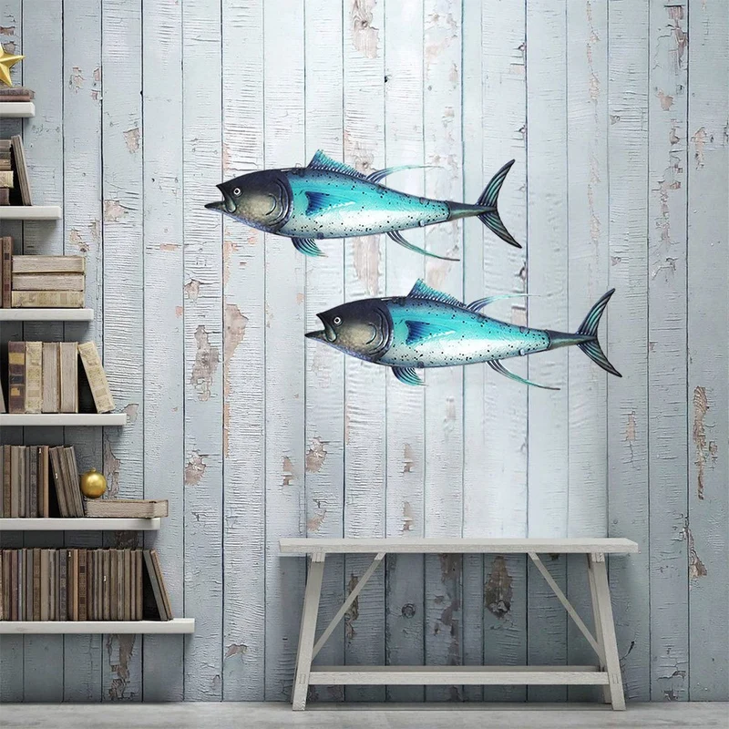 Eurocatch Thunfisch Wanddekoration 80x27 cm – 3D Metall & Glas