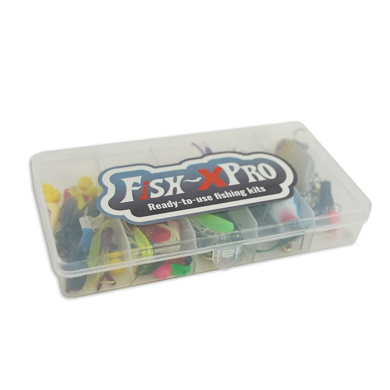 FISH-XPRO Raubfisch Köder Set 88-teilig mit Tacklebox für Hecht, Zander & Barsch