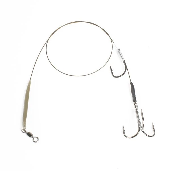 DLT Pike Toter Köder Rig – Einzelhaken 1/1, 12 kg, 40 cm