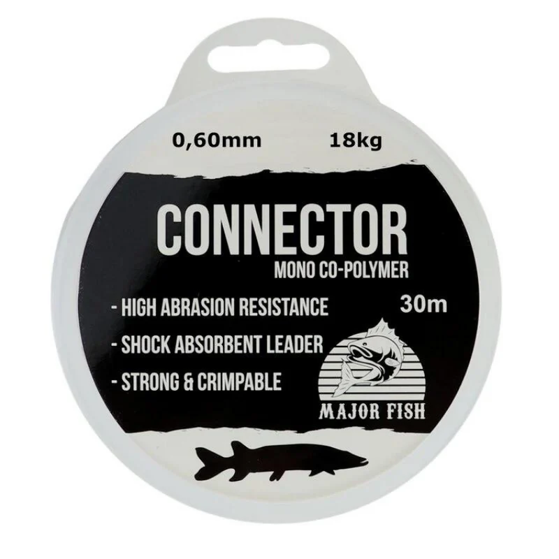 Major Fish Connector Hard Mono Vorfach 30m