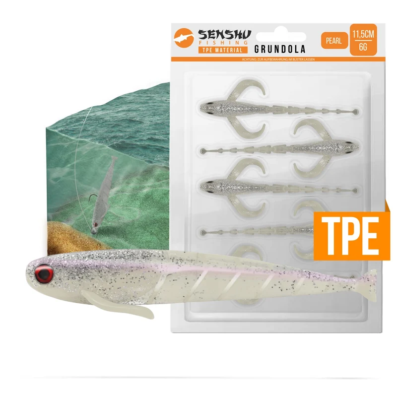 Senshu Grundel Kunstköder 11,5 cm – 5er Set für Raubfische