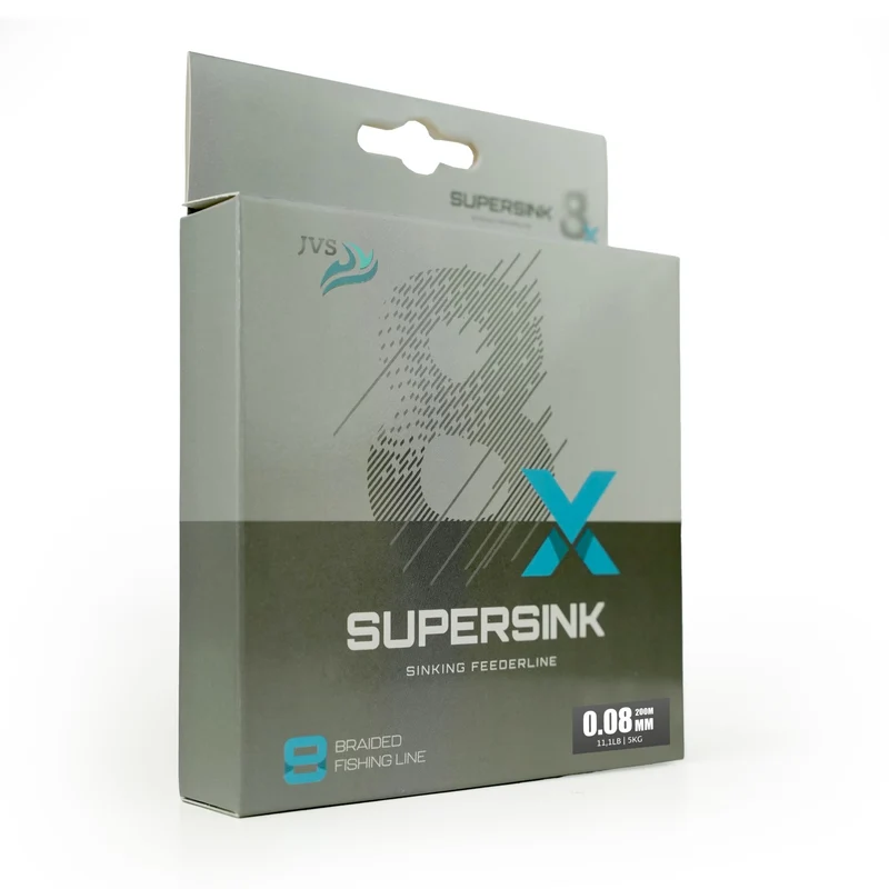 JVS SuperSink 8-Braid Feeder Angelschnur – 200 m für Raub- & Weißfisch