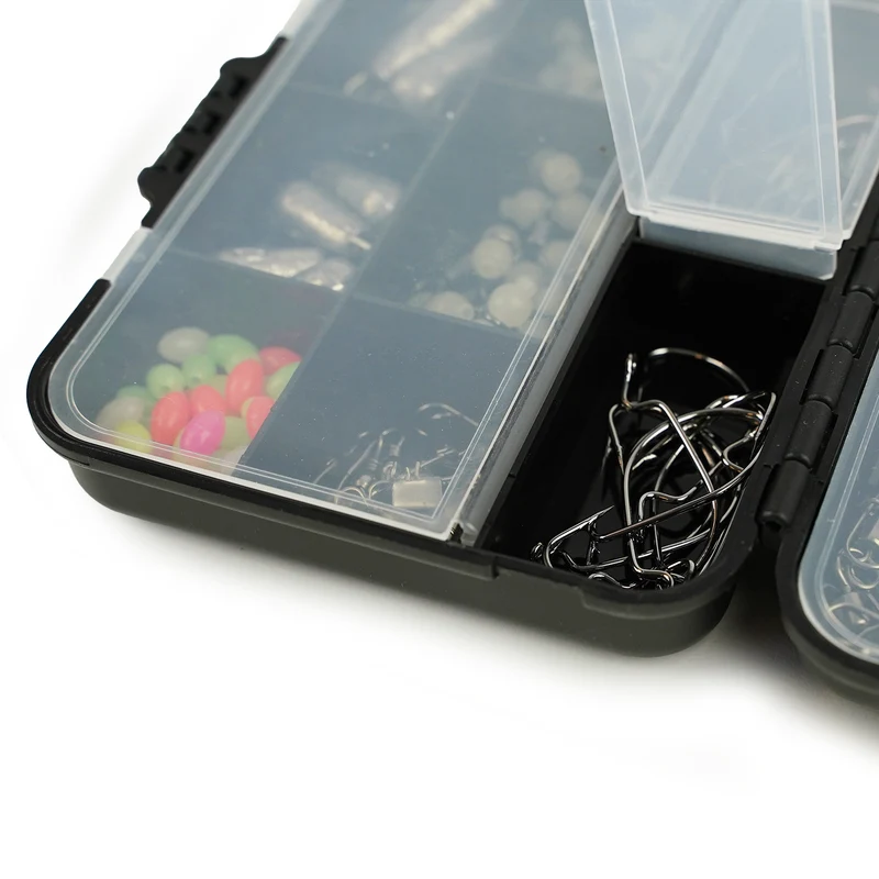 FISH-XPRO Hook & Swivel Set – 177-teilig mit Haken, Wirbeln & Tacklebox
