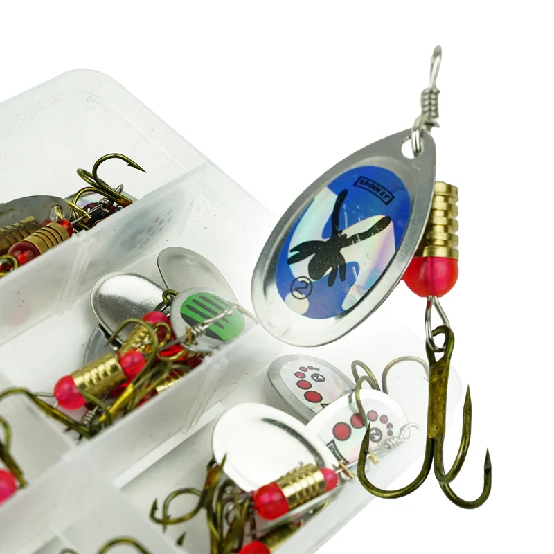 FISH-XPRO Spinner Set – 31-teilige Spinner mit praktischer Tacklebox