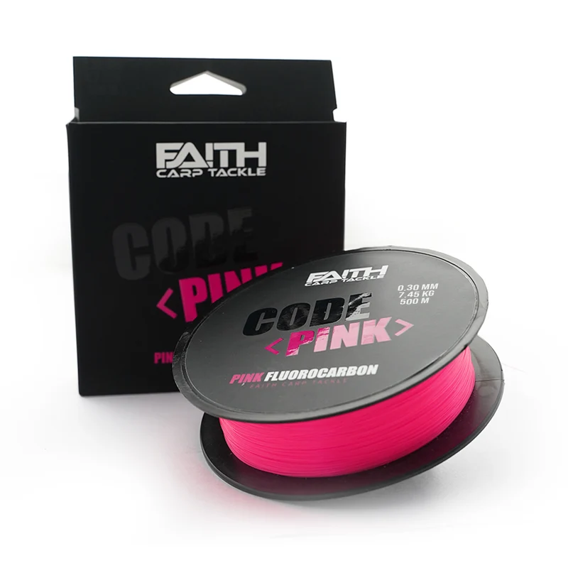 Faith Code Pink Fluorocarbon Angelschnur 0.30mm – 500 Meter