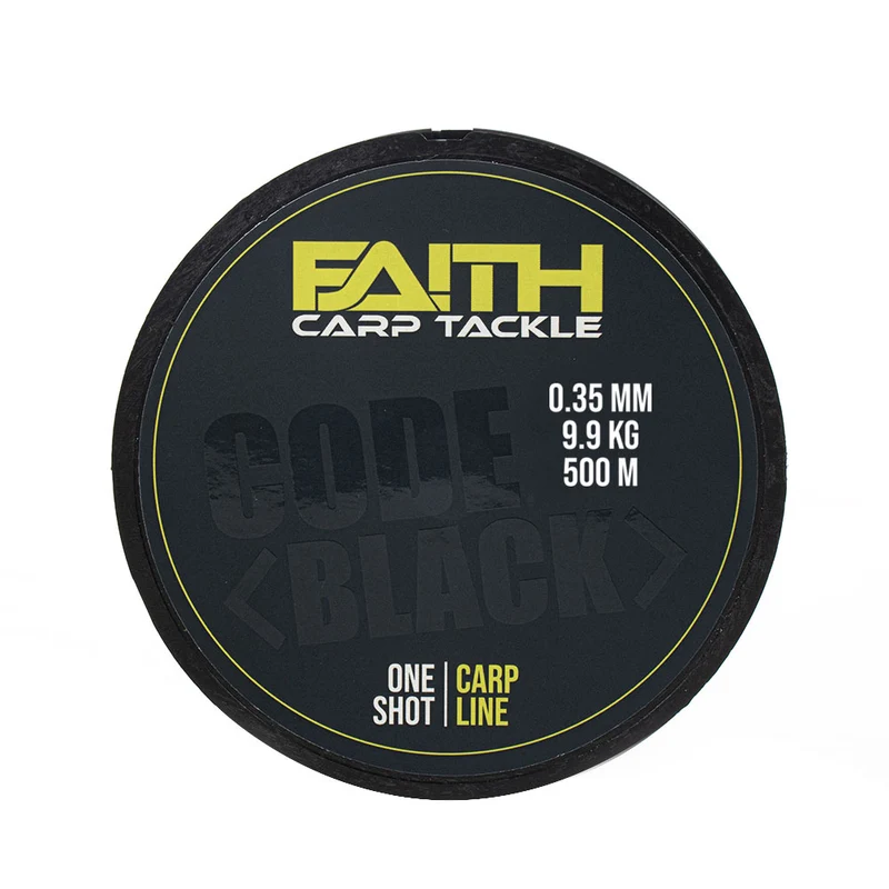 Faith Code Black One Shot 500m – halbsinkende Karpfenschnur 0.35mm