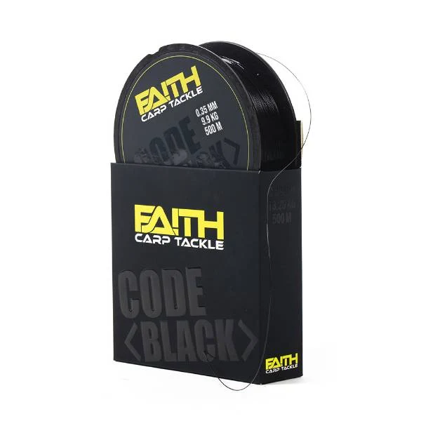 Faith Code Black One Shot 500m – halbsinkende Karpfenschnur 0.35mm