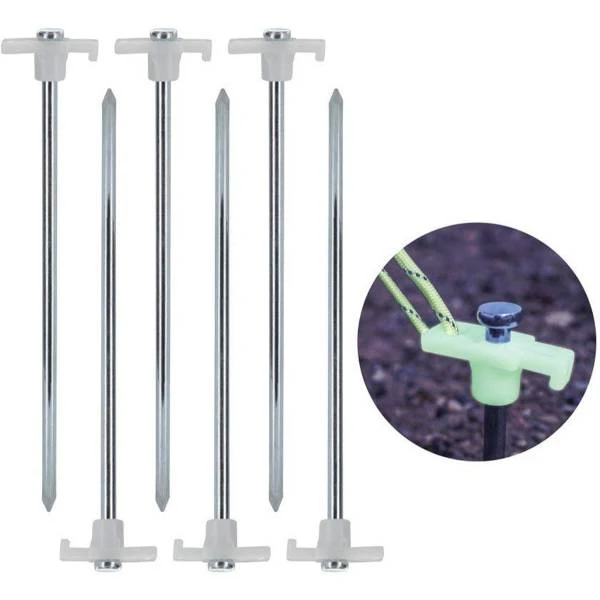 Eurocatch Outdoor Bivy Peg Set Leuchtend | Heringsset | 10 Stück