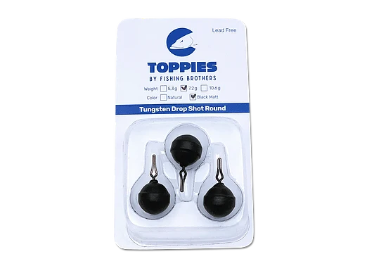 Toppies Tungsten Drop Shot Round Black Matt
