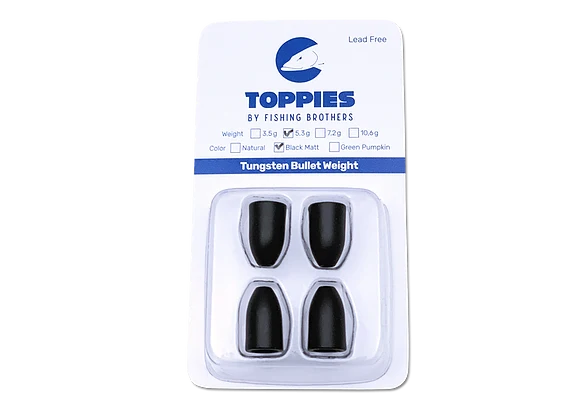 Toppies Tungsten Bullet Weight Black Matt