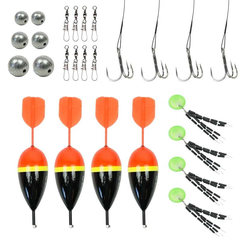 FISH-XPRO Hechtset – Toter Köder Komplett-Set für Posenmontagen