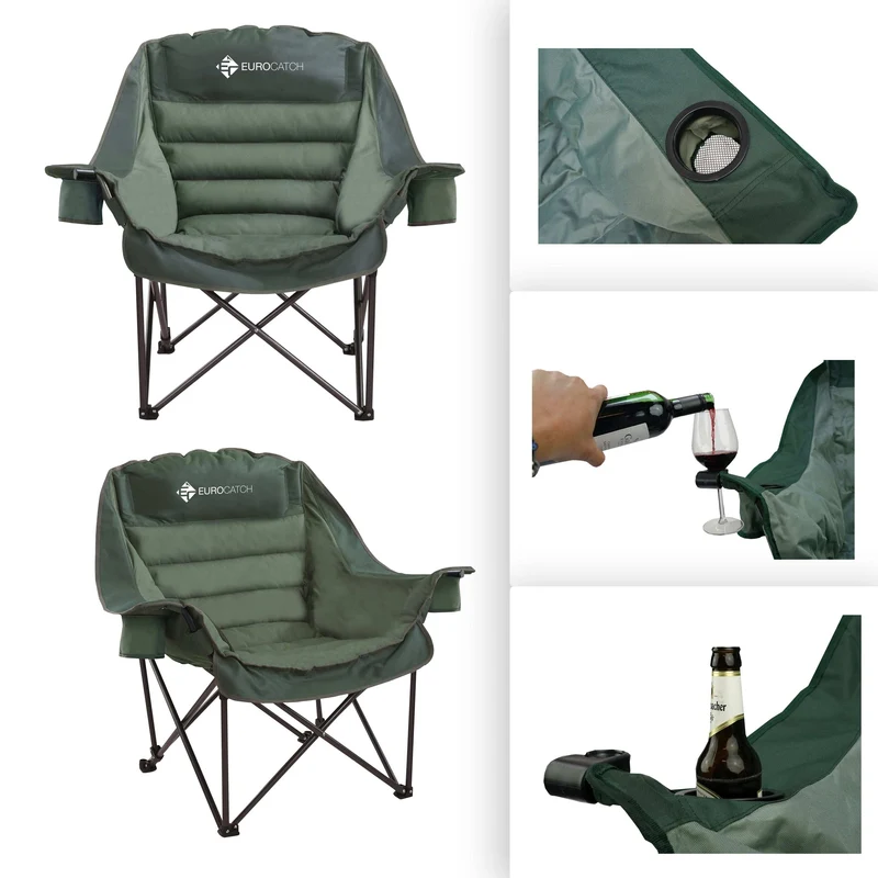 Eurocatch Comfy Club Chair XXL - Klappbar mit 2 Getränkehaltern