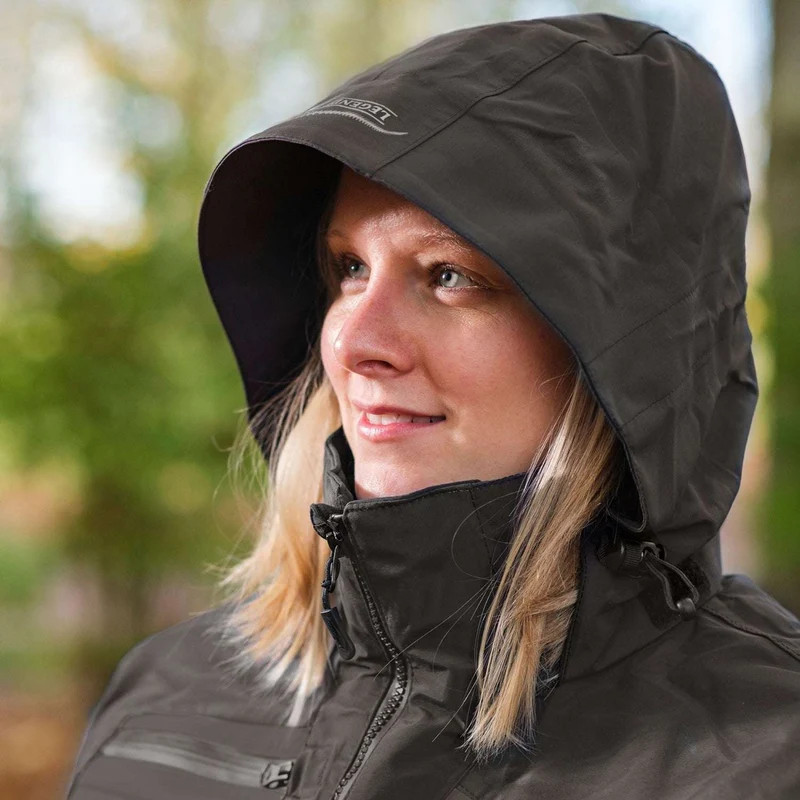 Legendfossil Outdoorjacke Kenai - Wasserdichte Outdoorjacke - Fleecefutter - Winddicht - Graphit Schwarz