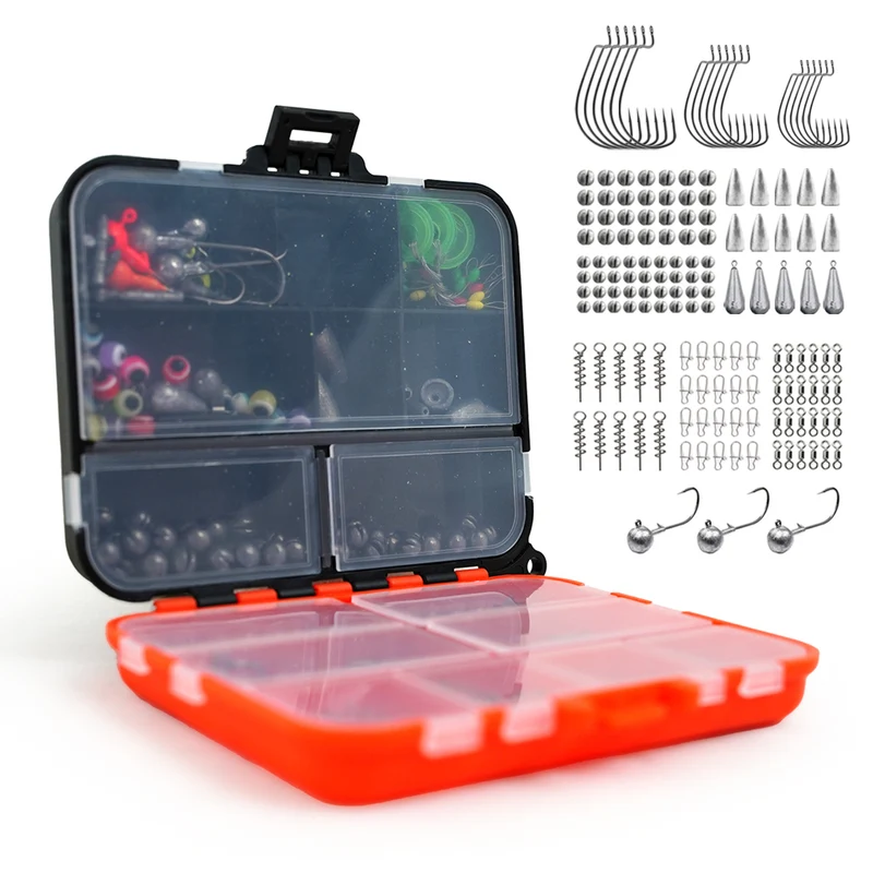 FISH-XPRO Haken & Blei Set 201-tlg. inkl. Tacklebox