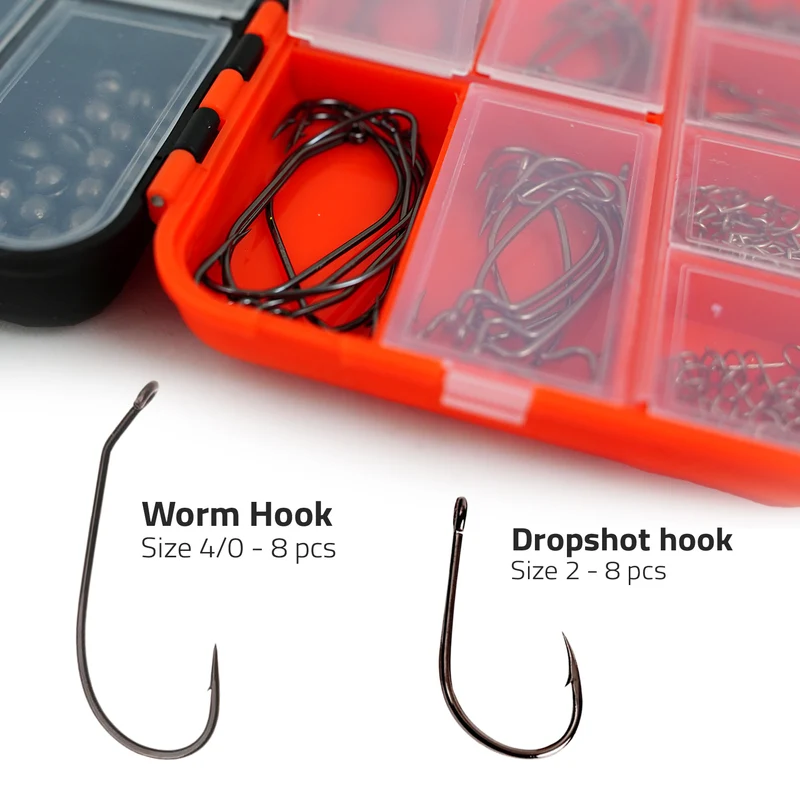 FISH-XPRO Haken & Blei Set 201-tlg. inkl. Tacklebox