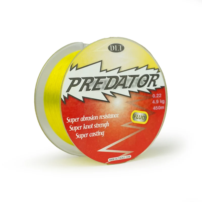 DLT Predator Fluo Gelb Nylon-Angelschnur - 500m - Raubfischschnur