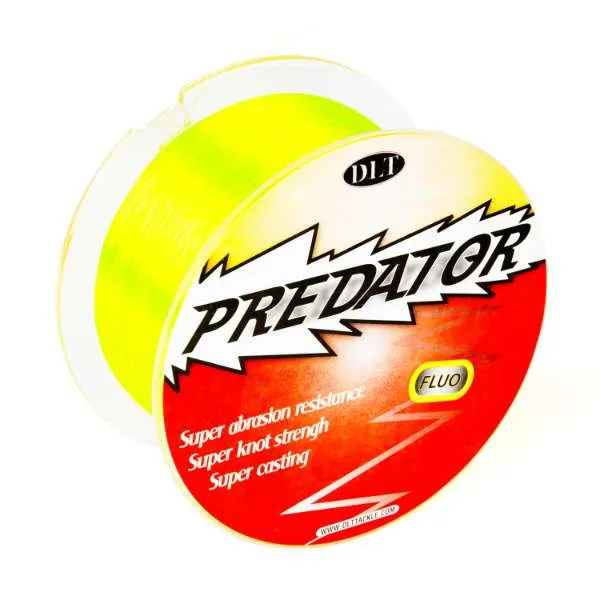 DLT Predator Fluo Gelb Nylon-Angelschnur - 500m - Raubfischschnur