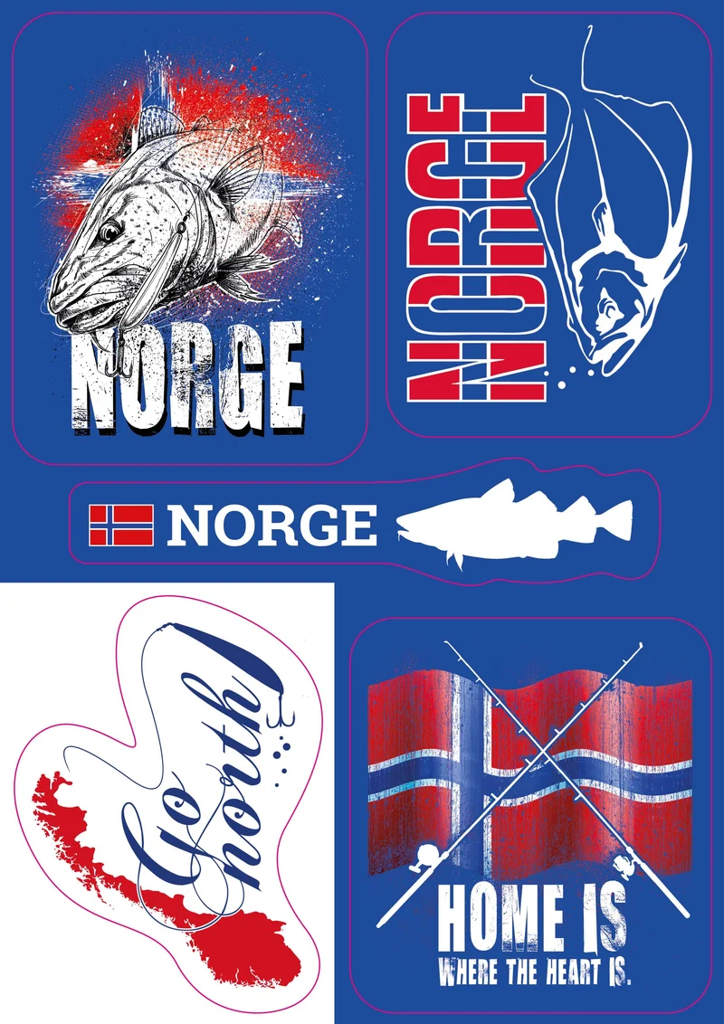 Stickerbogen Norwegen-Aufkleber