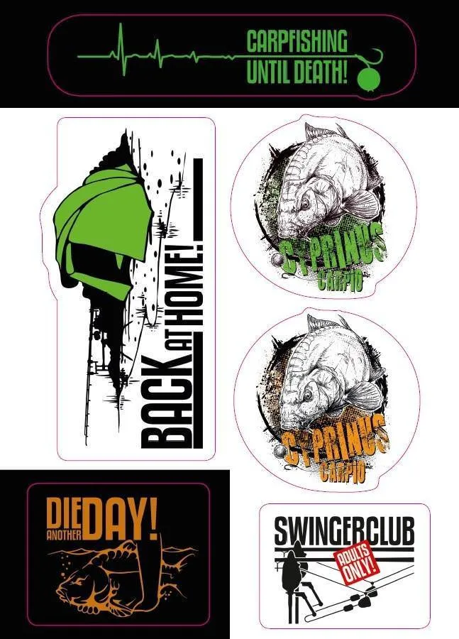 Stickerbogen Karpfen-Aufkleber