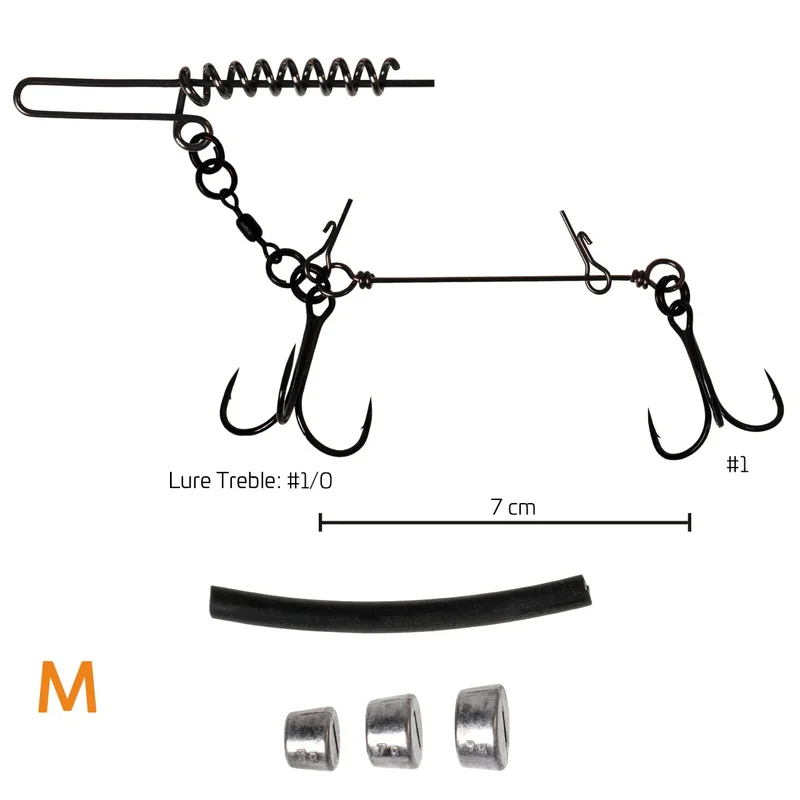 Zeck Gummifisch System S M L Softbait System + Screw Set