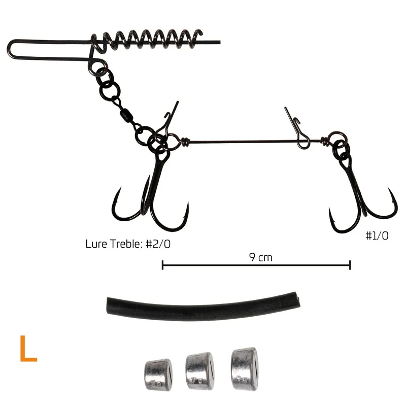 Zeck Gummifisch System S M L Softbait System + Screw Set