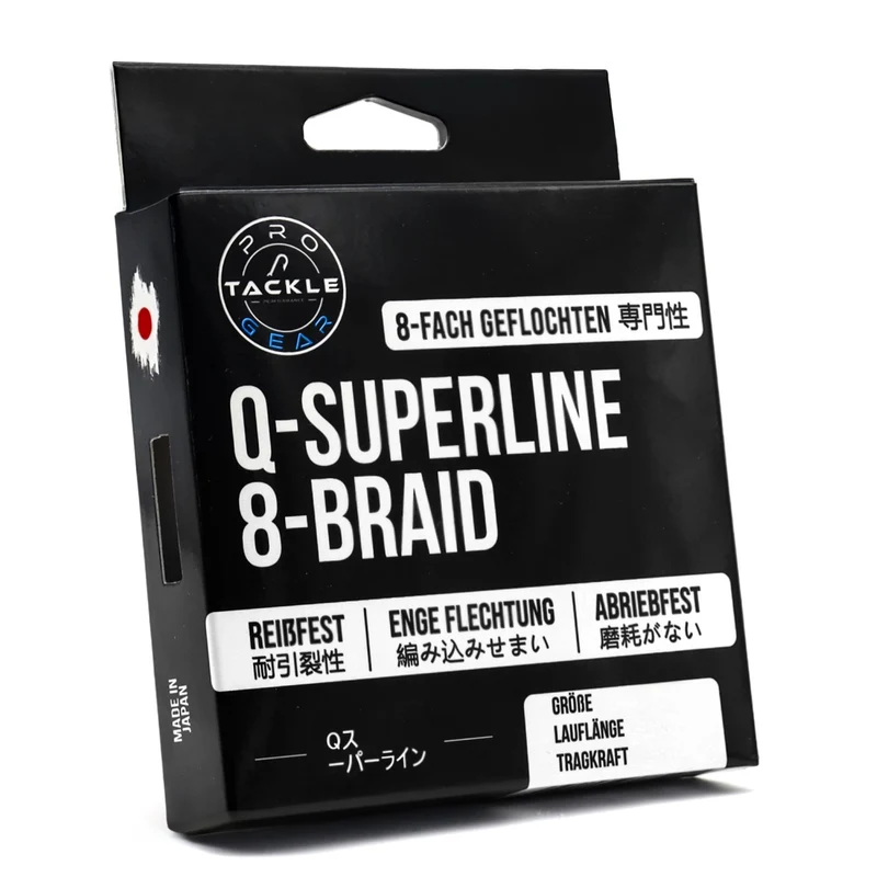 Pro Tackle Q-Superline 8-Braid 150 m – 8-fach geflochtene Angelschnur 0,06–0,14 mm