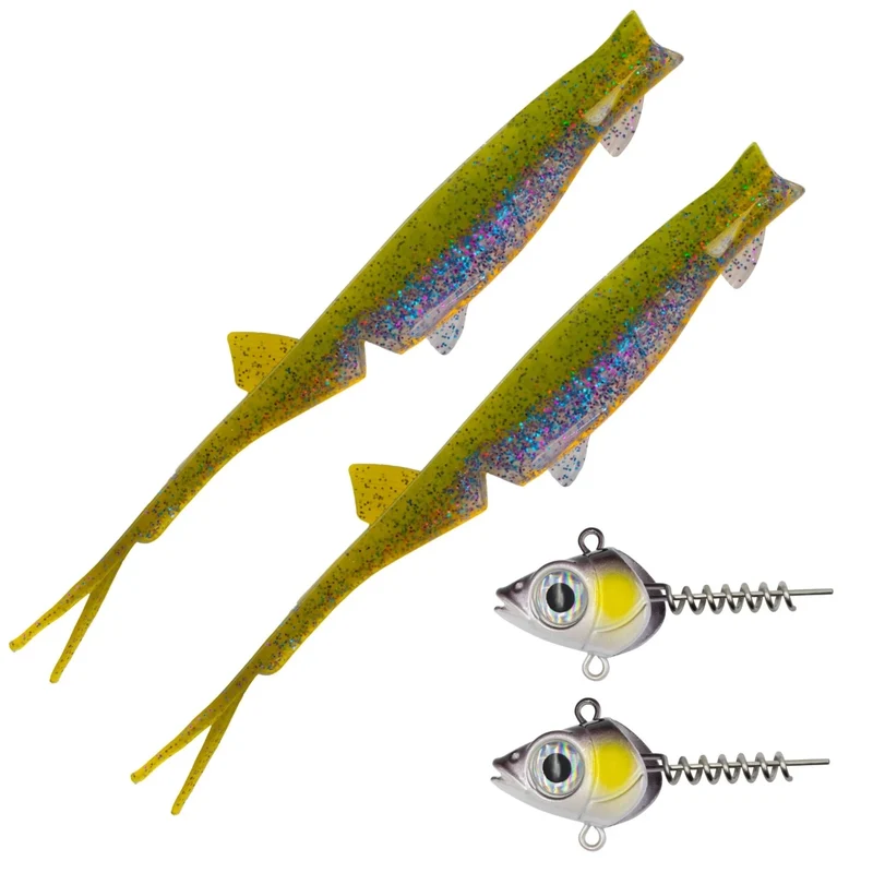 Senshu Pelaga Shad & Head Set – Profi Vertikalköder für Zander & Hecht – Pelagisch Angeln (16cm/24cm)
