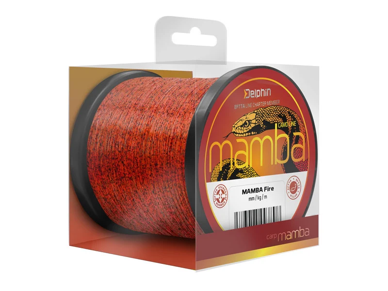 Delphin MAMBA Carp Fire Schnur – Karpfenschnur für Weitwurf & Präzision