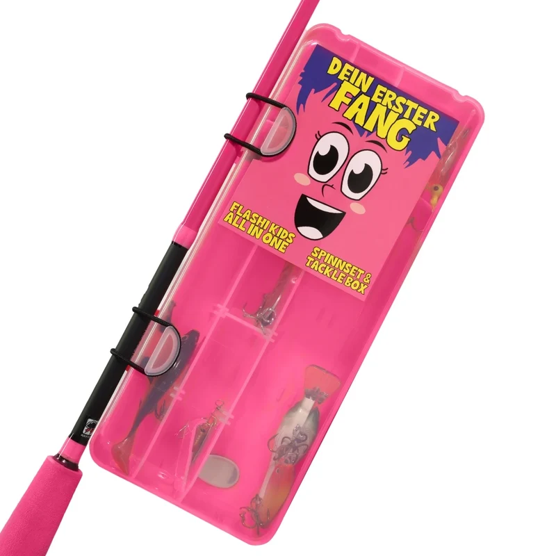 Fishdream Flashi Kids Spinnset – Kinder Angelset mit Rute & Rolle für Anfänger
