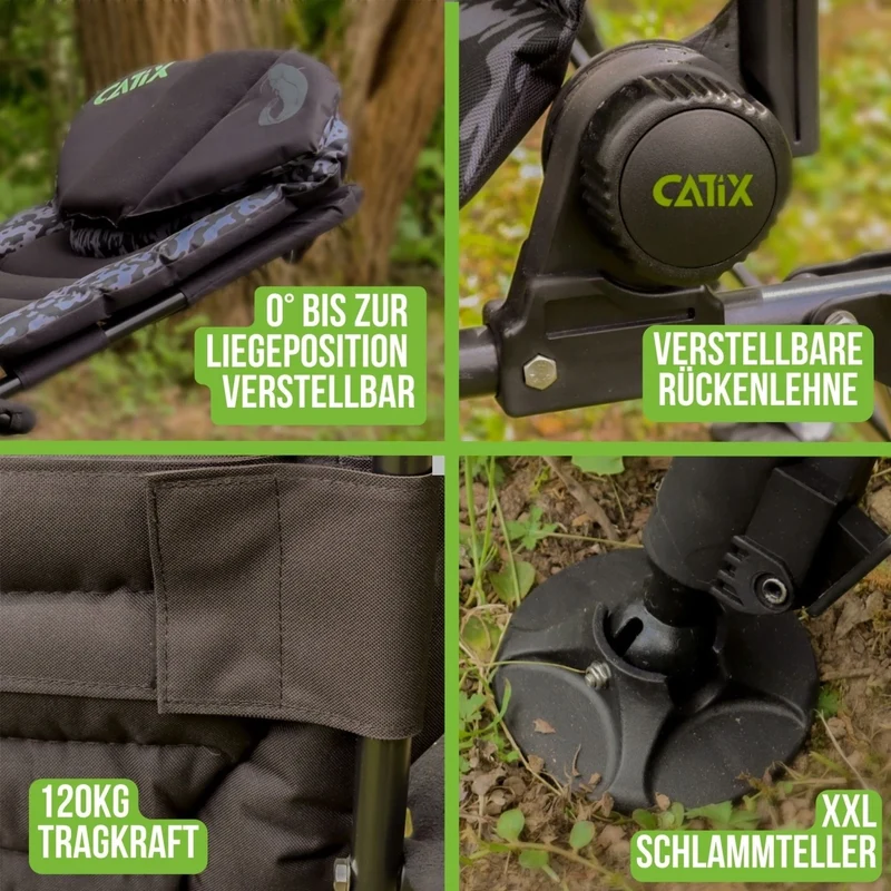 Catix D-Camou Chair – Angelstuhl, Liegestuhl & Campingstuhl in Camouflage