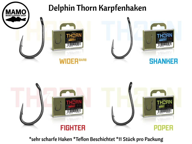 Delphin THORN 11x | Ultra-scharfer Karpfenhaken