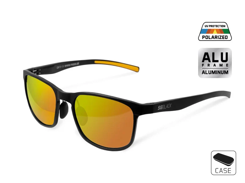 Delphin SG BLACK Polarisations Sonnenbrille – Orange Gläser für Angeln & Outdoor