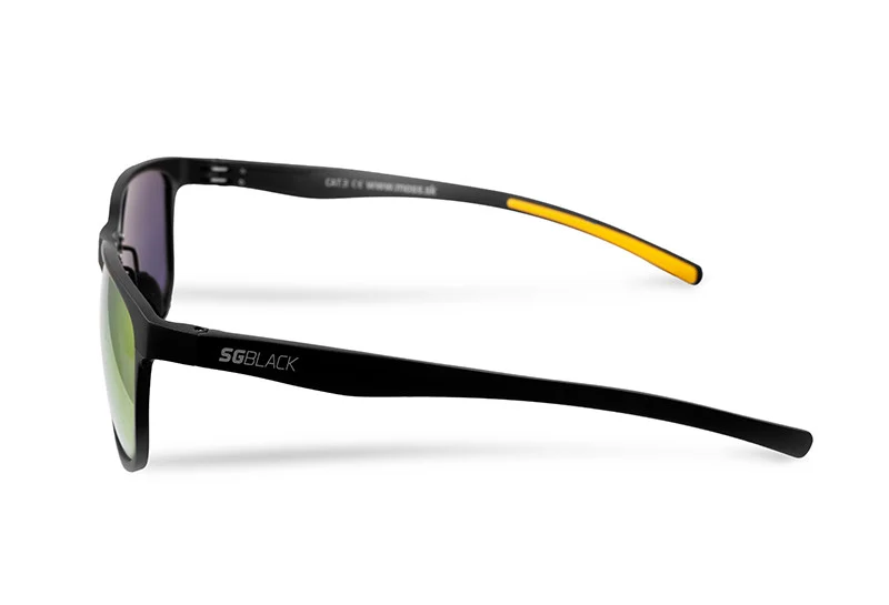 Delphin SG BLACK Polarisations Sonnenbrille – Orange Gläser für Angeln & Outdoor