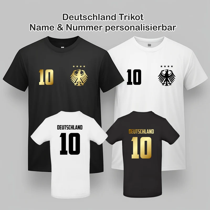 Fußball WM 2026 Shirt | Deutschland Trikot mit Name und Nummer