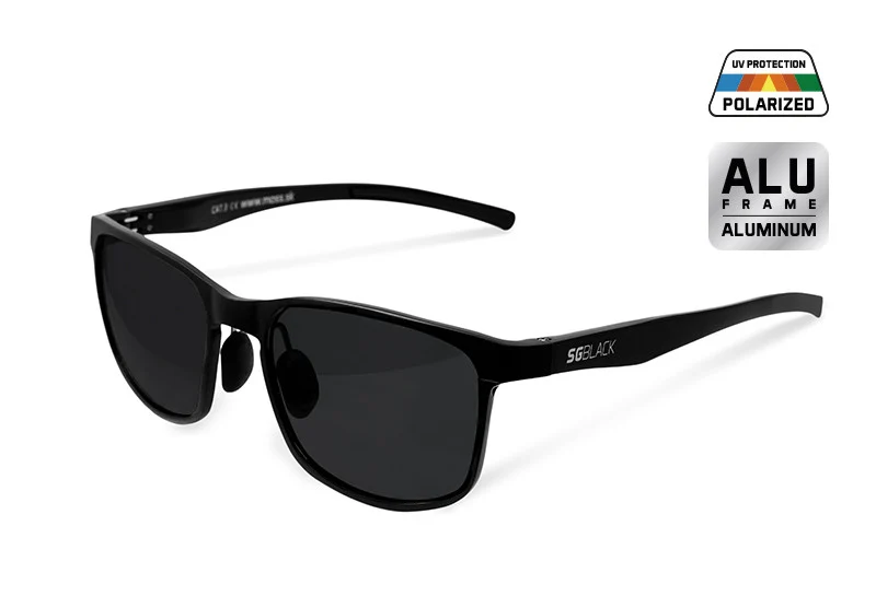 Delphin SG BLACK Polarisierende Sonnenbrille | Schwarze Gläser | UV-Schutz
