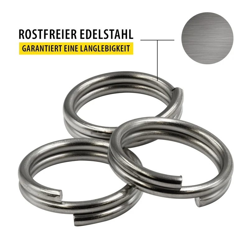 Senshu Splitring Round – Edelstahl Sprengring rund für Kunstköder