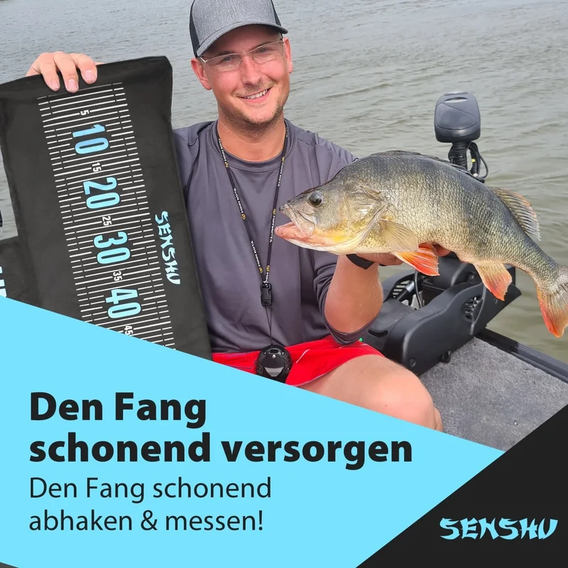 Senshu Measure Mat – Abhakmatte mit Maßband für Hecht, Zander & Barsch